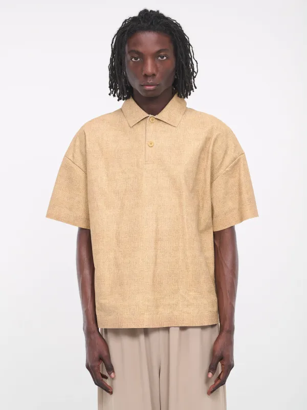 Leather Polo Shirt (LT0050-LT0082-150-SAND) sold by lorenzo