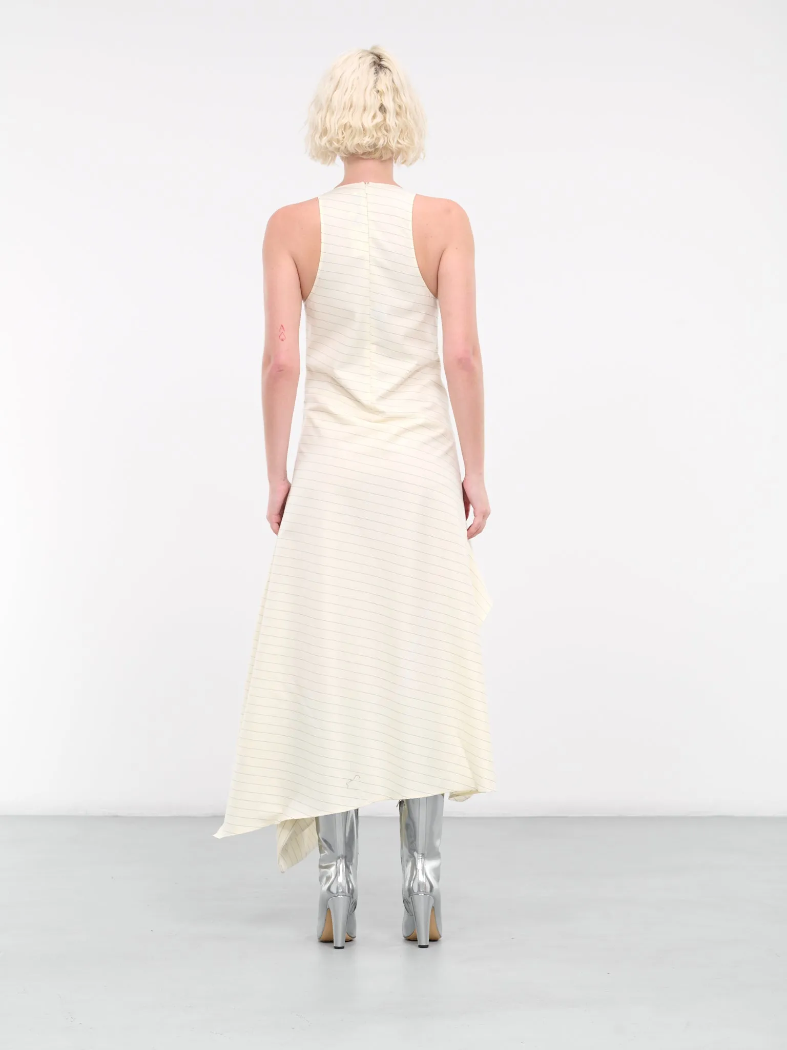 Panelled Dress (DR0412-PG1470-006-IVORY) sold by lorenzo product image thumbnail 3
