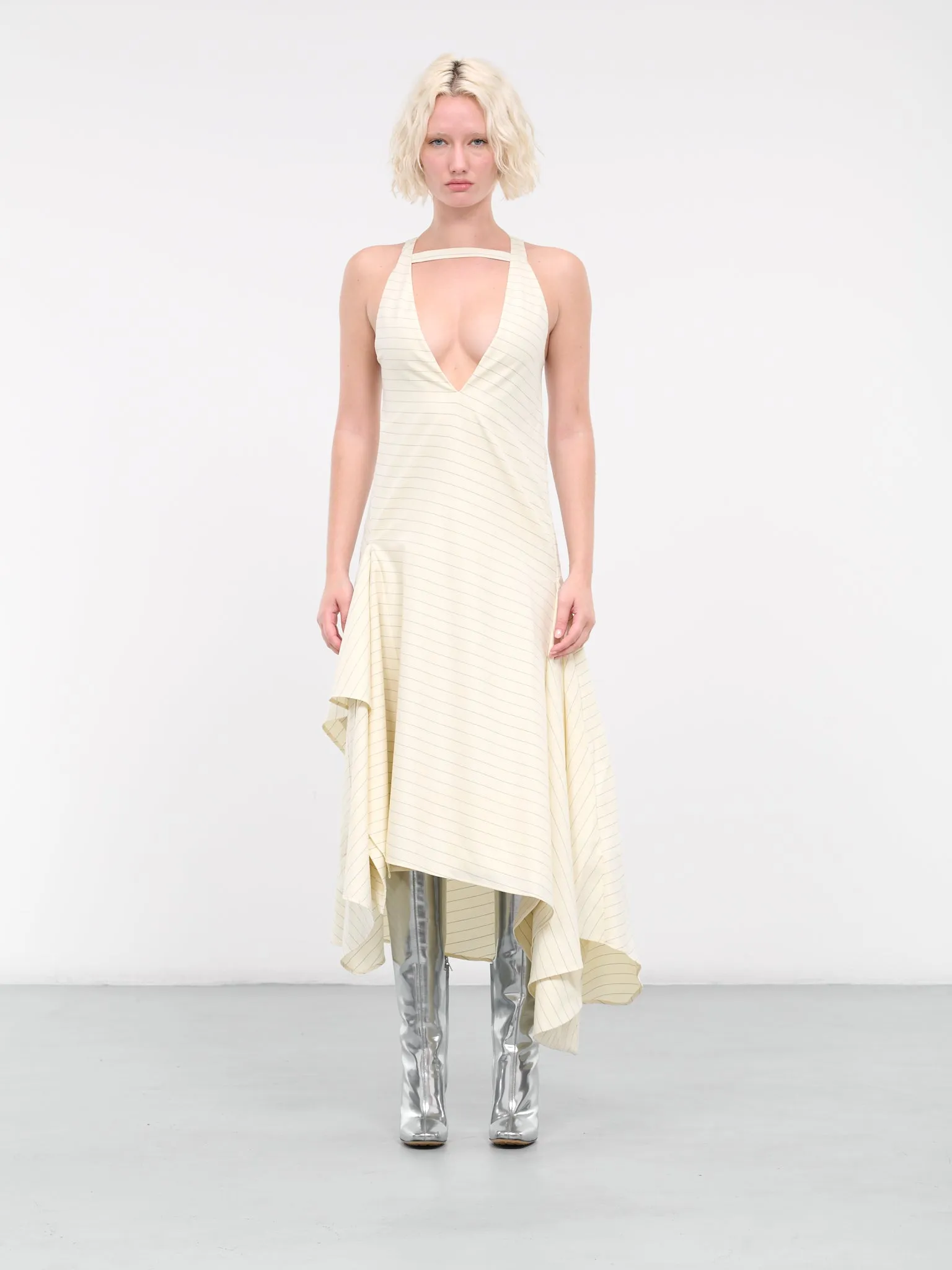 Panelled Dress (DR0412-PG1470-006-IVORY) sold by lorenzo