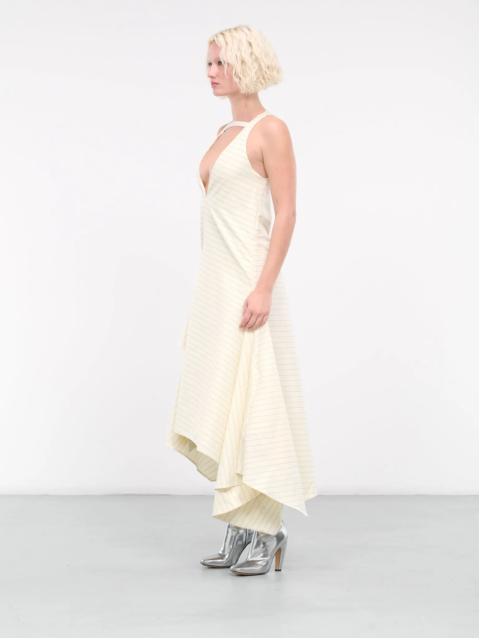 Panelled Dress (DR0412-PG1470-006-IVORY) sold by lorenzo product image thumbnail 2