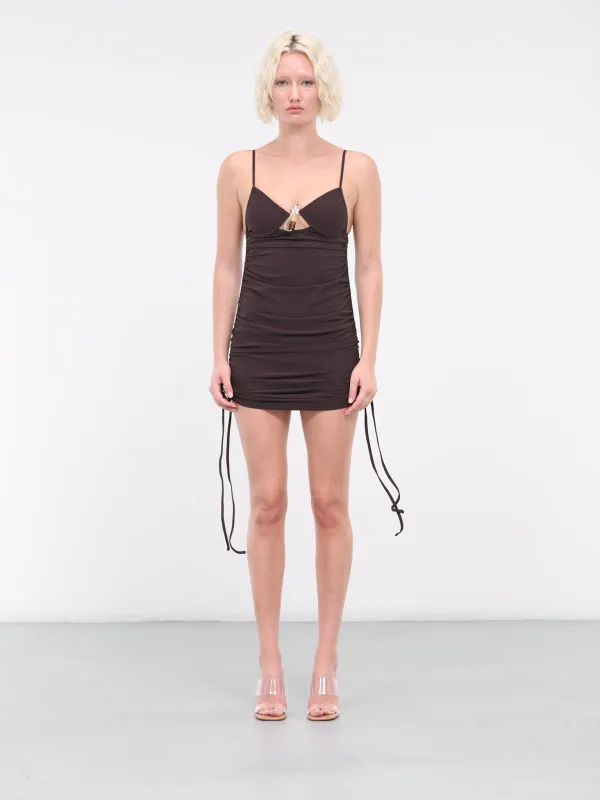 Nebular Underwire Mini Dress (23043171-CACAO) sold by lorenzo