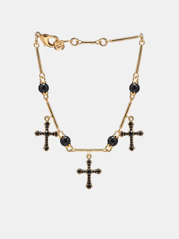 Cross Charm Bracelet (WBQ2D4-W1111-ZOO00-PZ-GOLD) sold by lorenzo