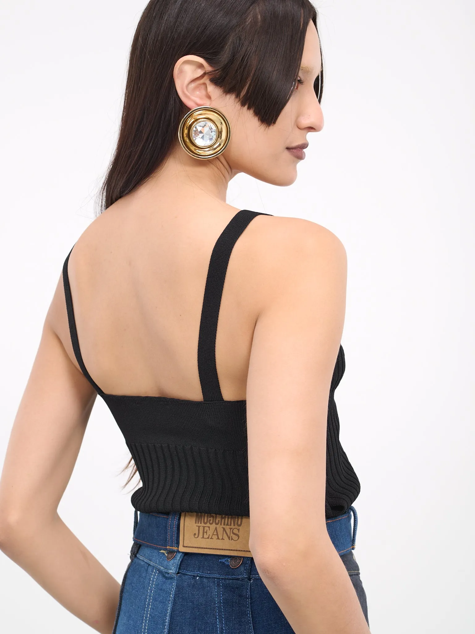 Denim Waistband Top (A0882-3206-1555-BLACK) sold by lorenzo product image thumbnail 5