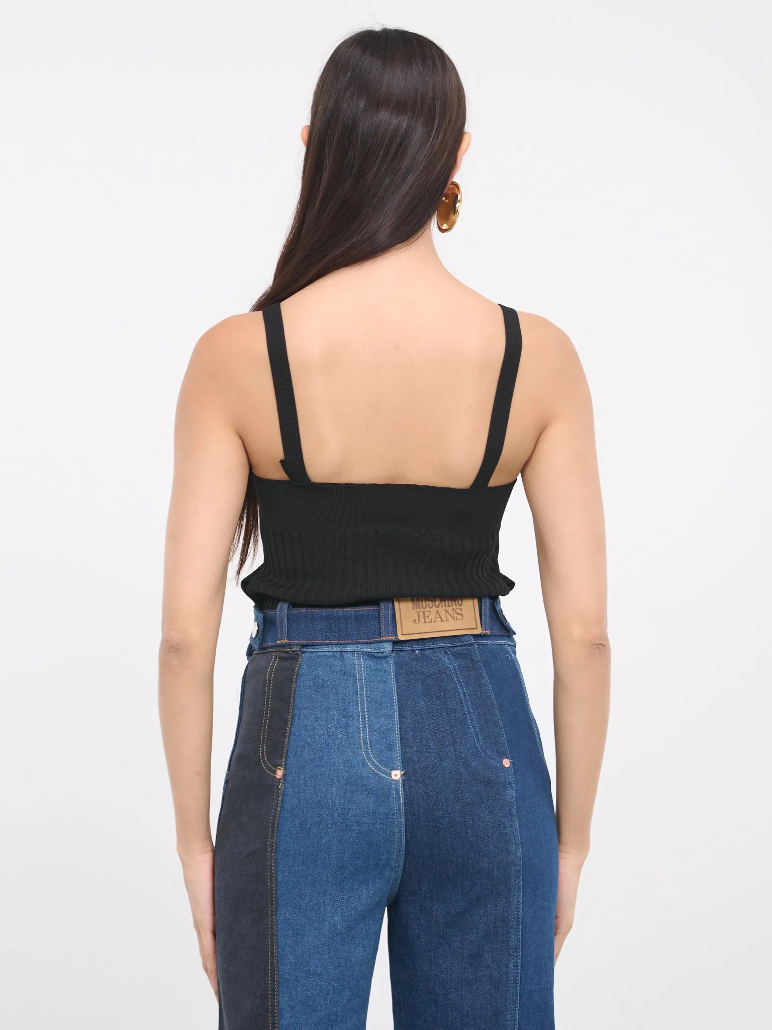 Denim Waistband Top (A0882-3206-1555-BLACK) sold by lorenzo product image thumbnail 3