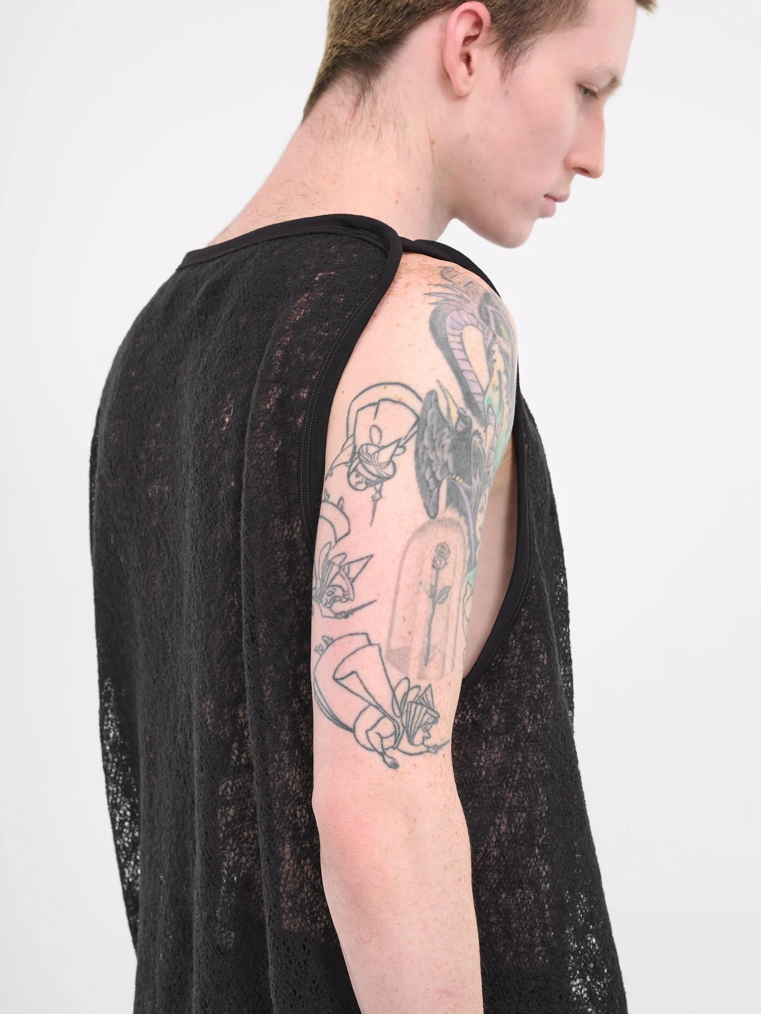 Spider Web Tank Top (JJ1014-BLACK) sold by lorenzo product image thumbnail 4