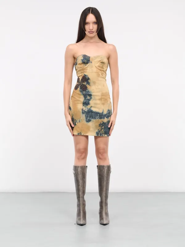 Gusa Stud Denim Dress (W3BU33D4RV0-F33D-GUSA-ACID) sold by lorenzo