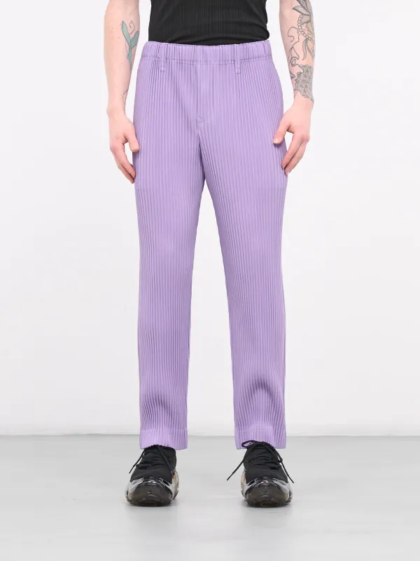 Color Pleats Trousers (HP38JF184-194-LILAC) sold by lorenzo