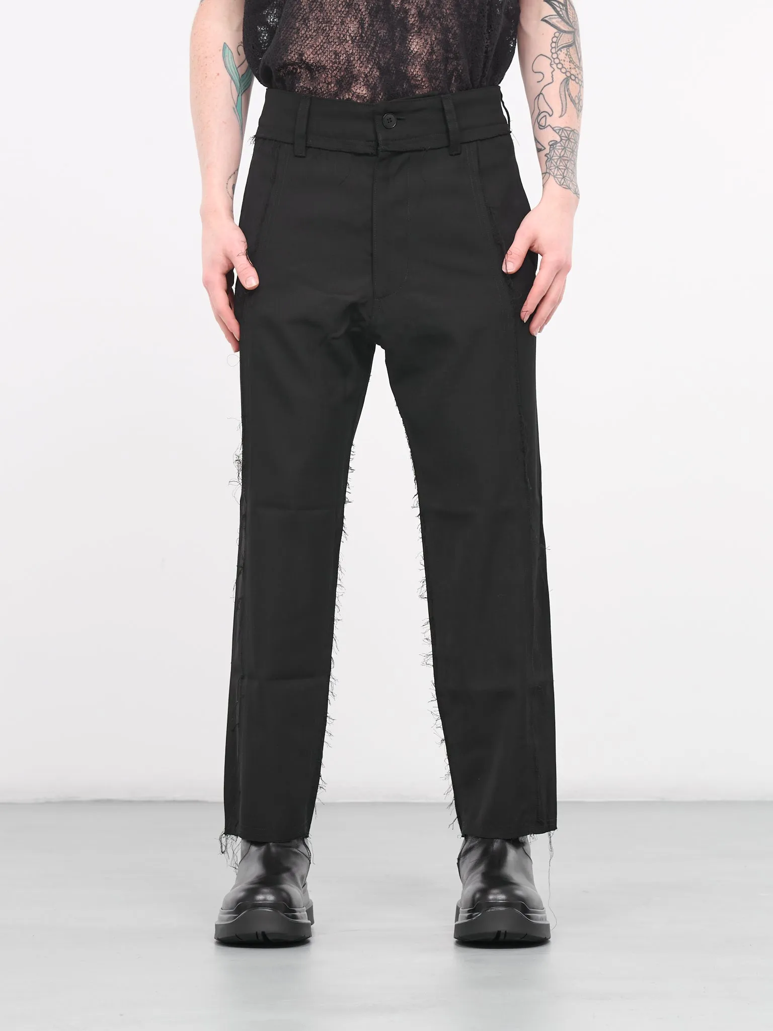 Panel Trousers (P102-BLACK) sold by lorenzo