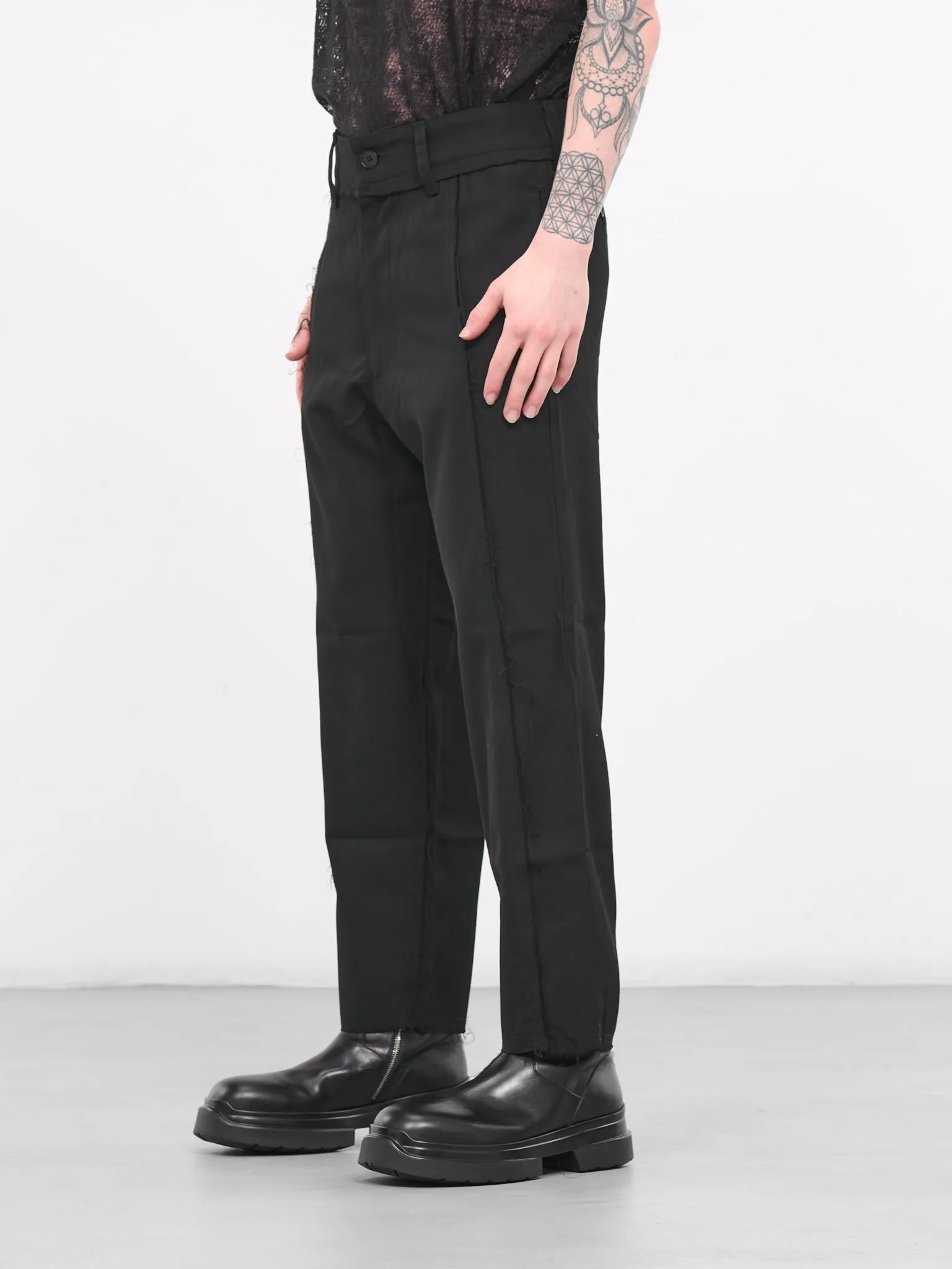 Panel Trousers (P102-BLACK) sold by lorenzo product image thumbnail 2