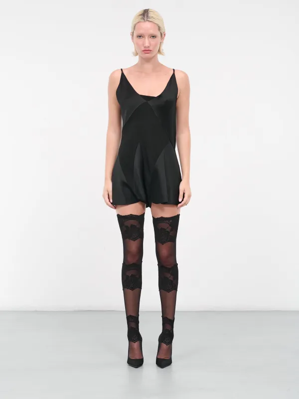 Satin Jumpsuit (S29FP0136-S49465-BLACK) sold by lorenzo