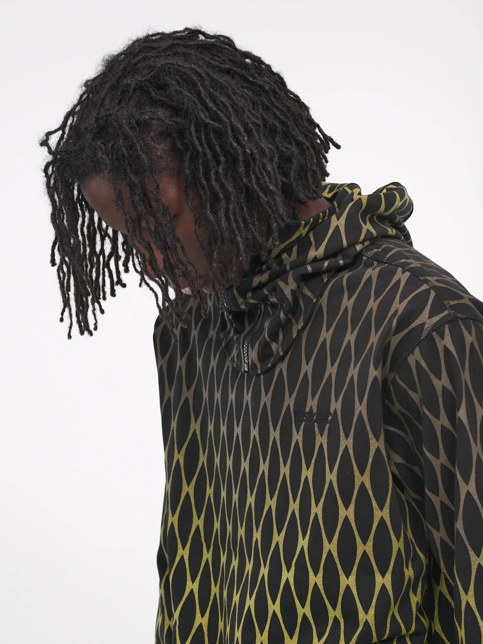 Chain Print Hoodie (KUW3ML02KR-C4001-999-BLACK) sold by lorenzo product image thumbnail 4