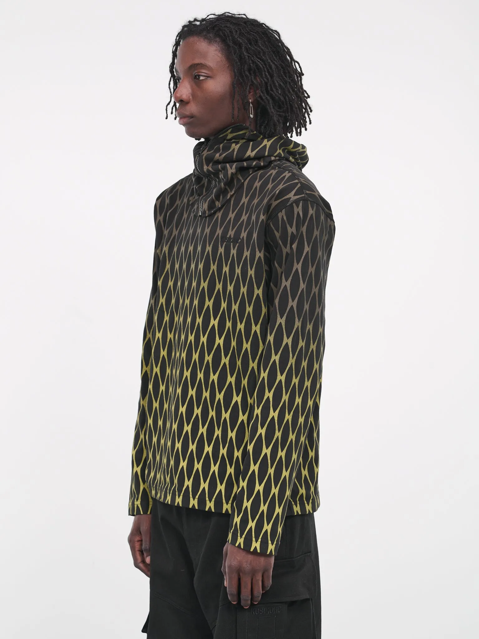 Chain Print Hoodie (KUW3ML02KR-C4001-999-BLACK) sold by lorenzo product image thumbnail 2