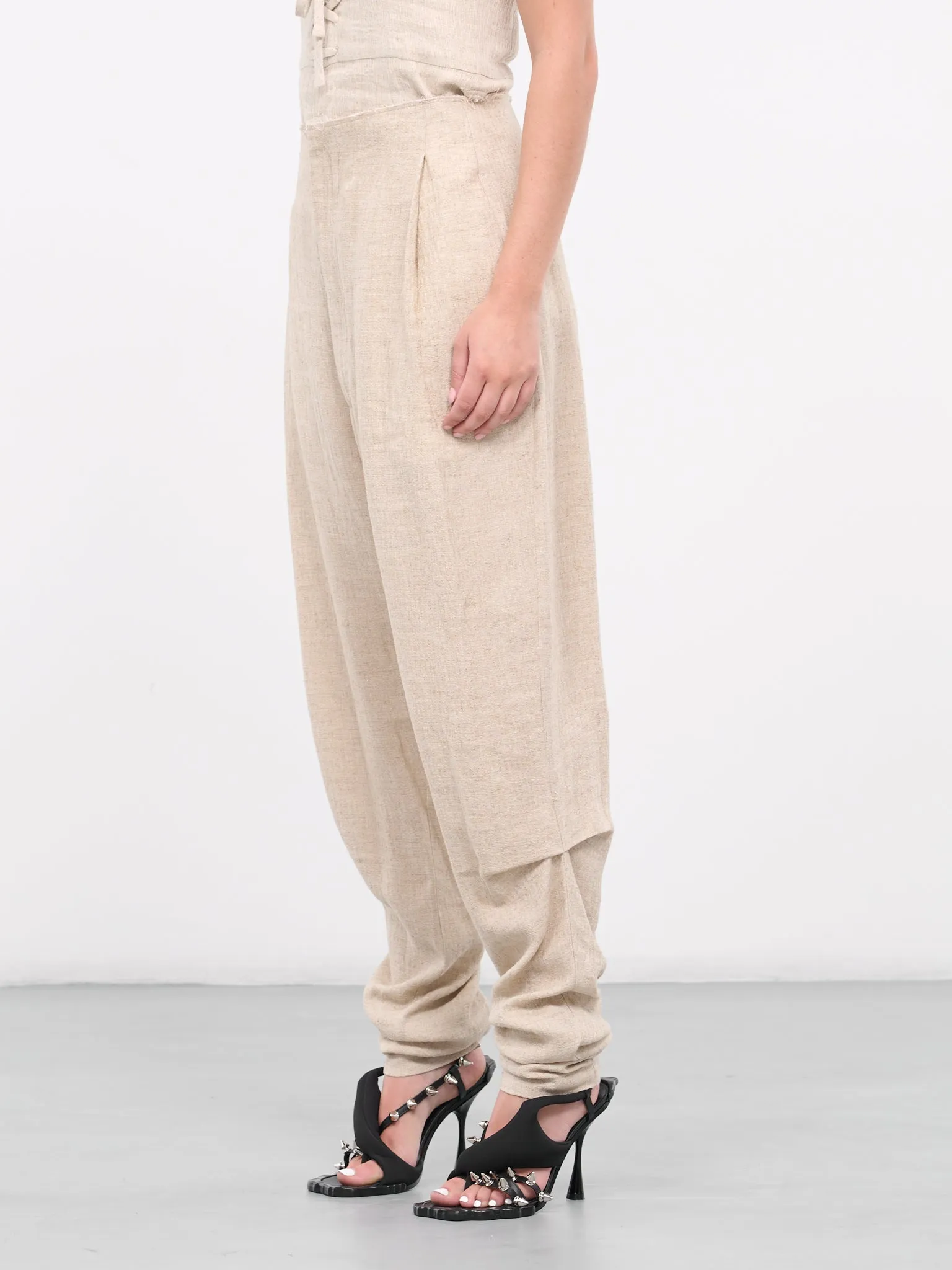 Linen Crepe Pants (EV052Y003-OAT) sold by lorenzo product image thumbnail 2