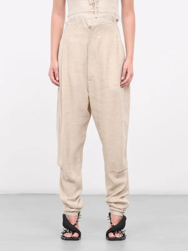 Linen Crepe Pants (EV052Y003-OAT) sold by lorenzo