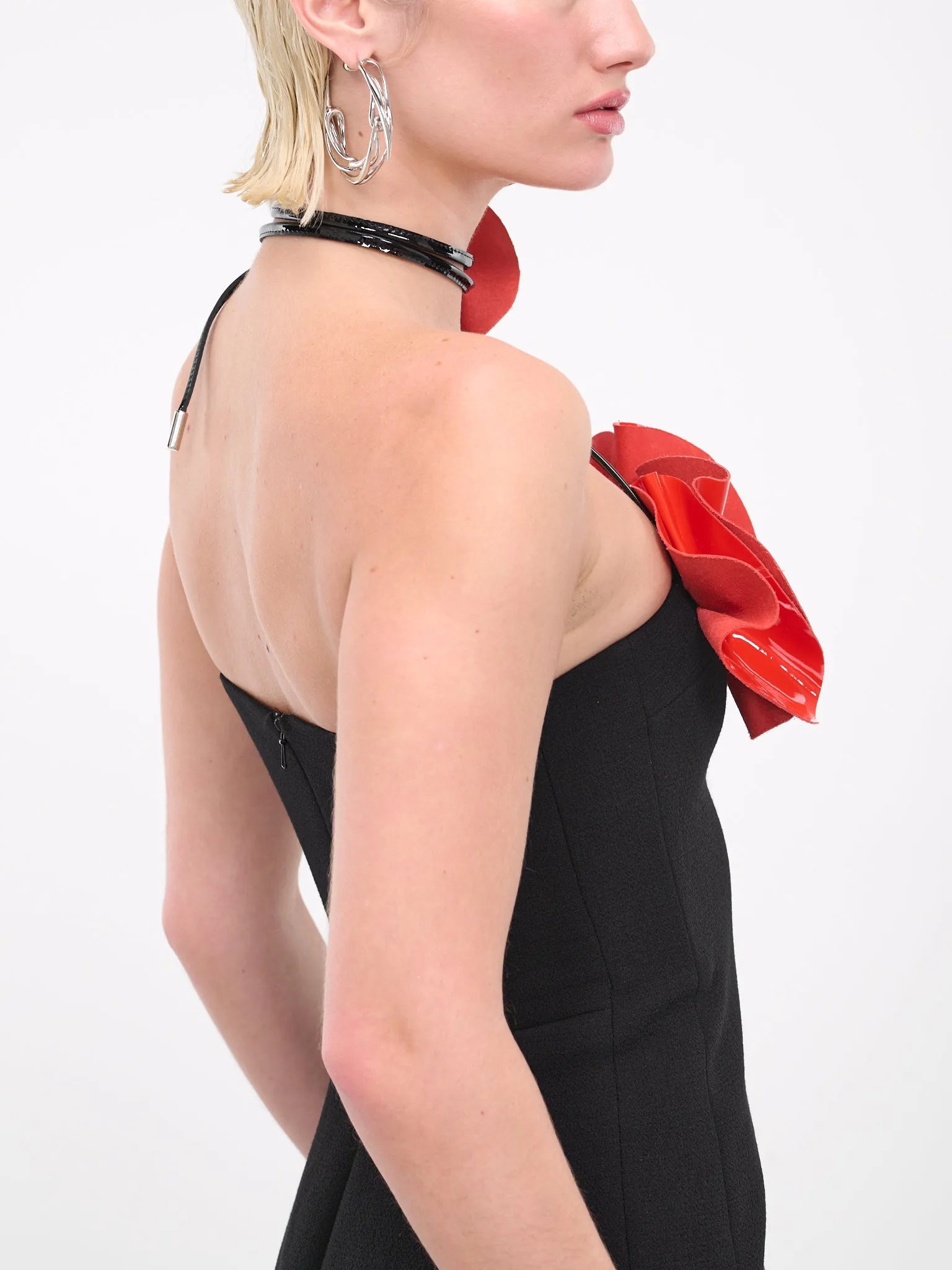 Flower Mini Dress (DK05D-BLACK-RED) sold by lorenzo product image thumbnail 4