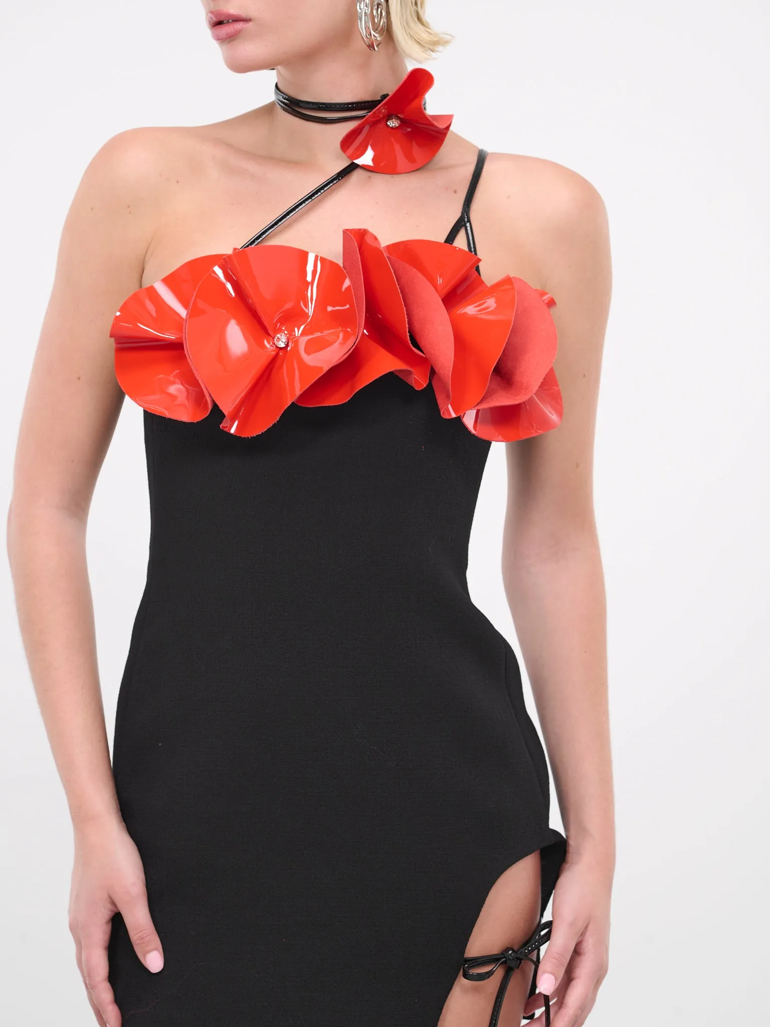 Flower Mini Dress (DK05D-BLACK-RED) sold by lorenzo product image thumbnail 5