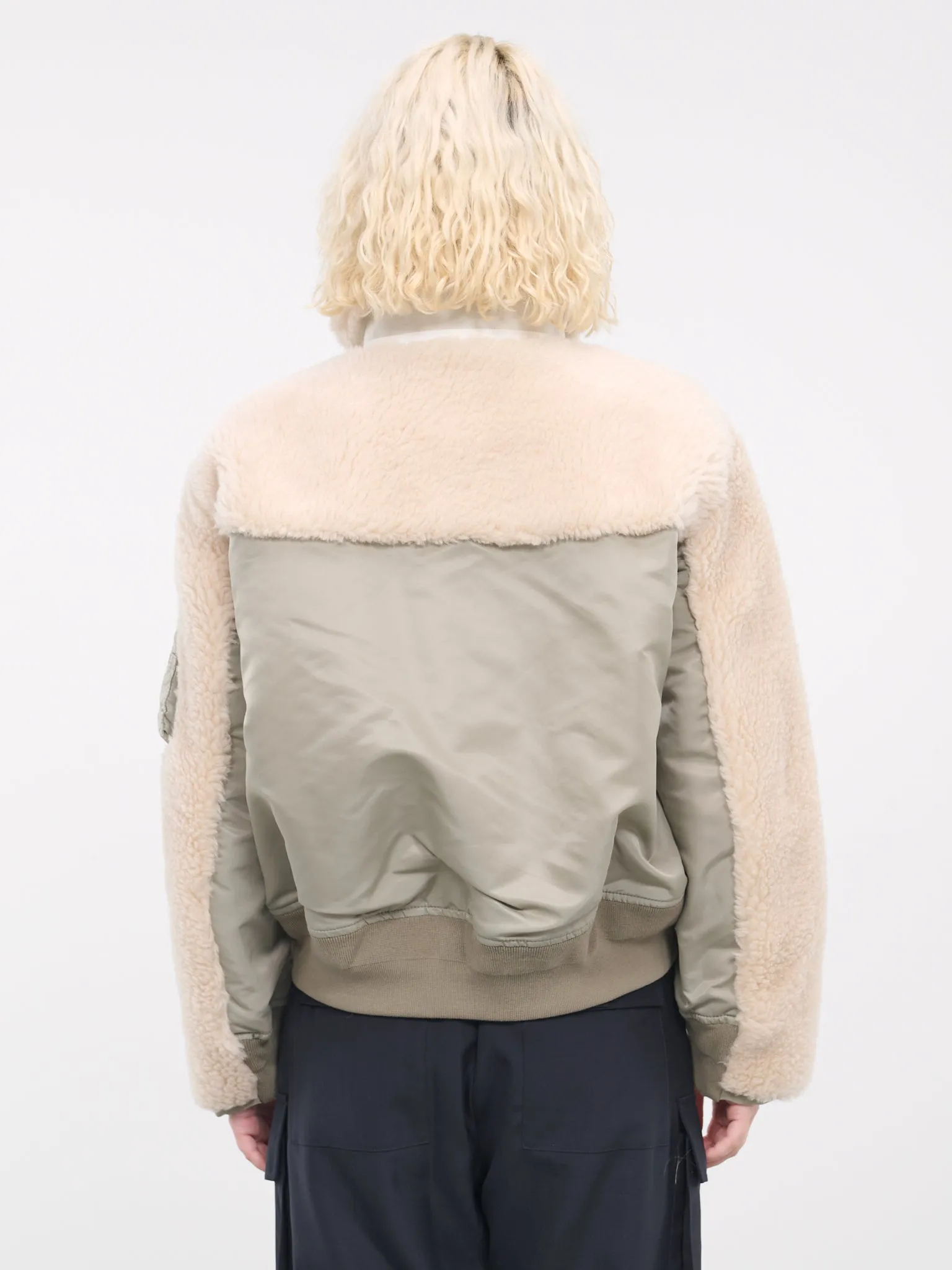 Faux Shearling Blouson (07012-526-KHAKI-ECRU) sold by lorenzo product image thumbnail 3