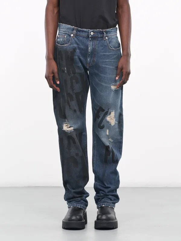 Mark Flood Jeans (AAUPA0416FA01-BLU0014-MID-BLUE) sold by lorenzo