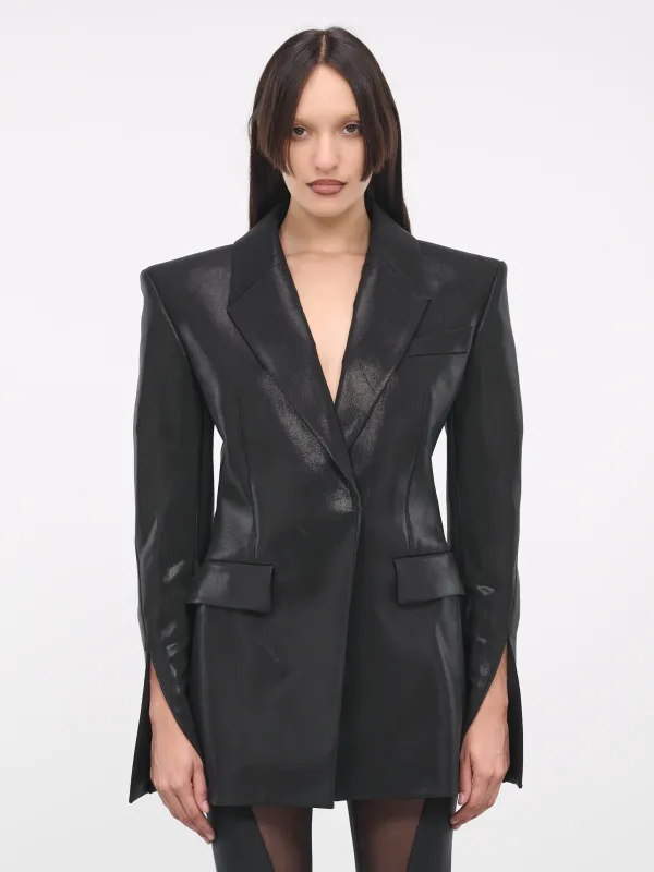 Open-Back Blazer (1VE0359187-BLACK) made by Mugler
