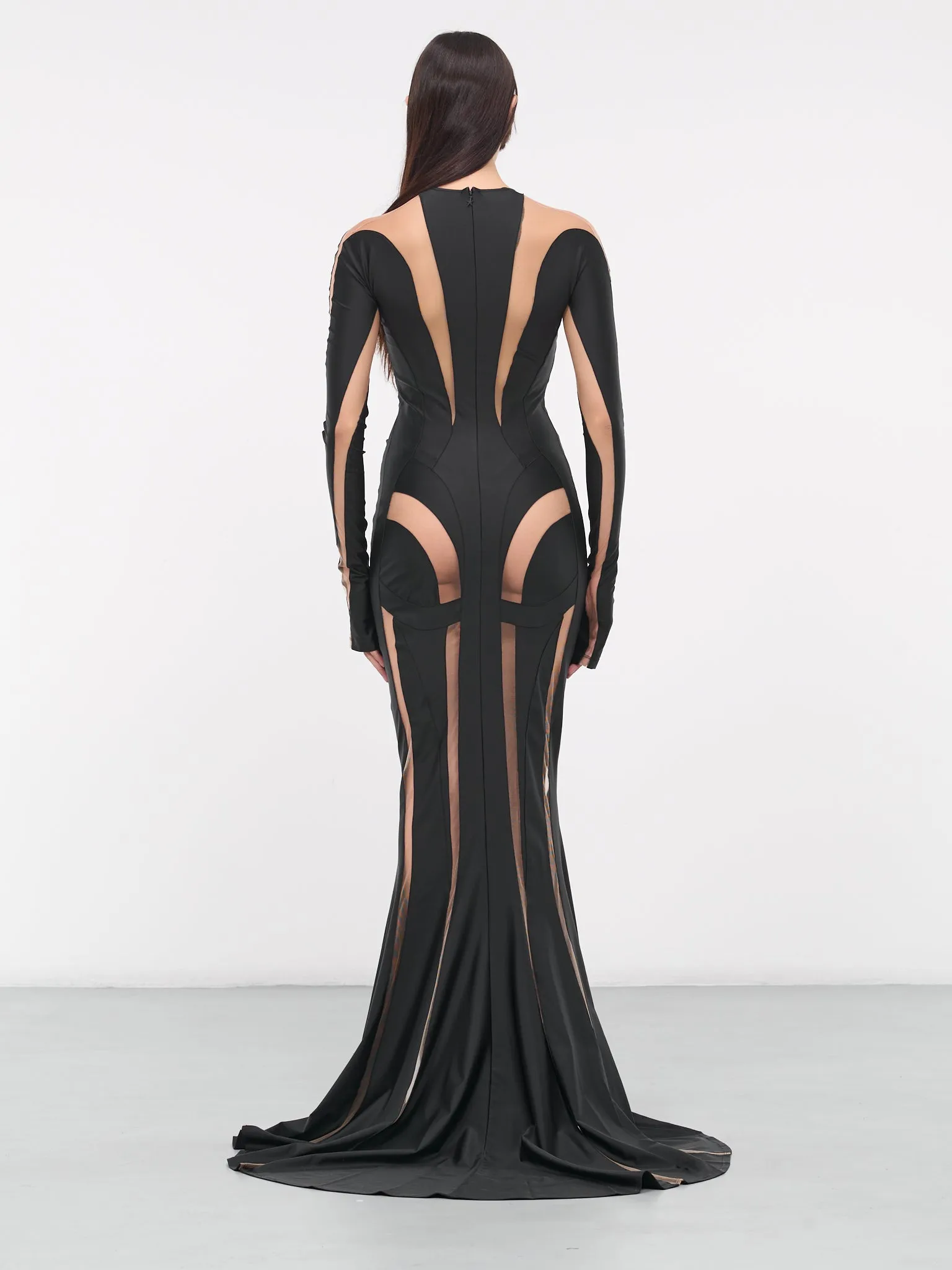 Cut-Out Gown (1R01482842-BLACK-NUDE) sold by lorenzo product image thumbnail 3