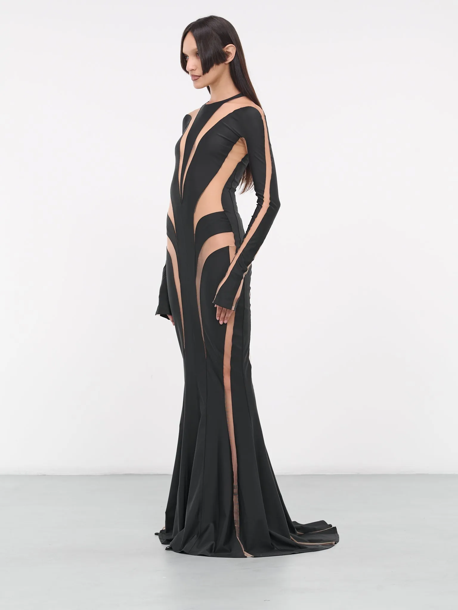Cut-Out Gown (1R01482842-BLACK-NUDE) sold by lorenzo product image thumbnail 2