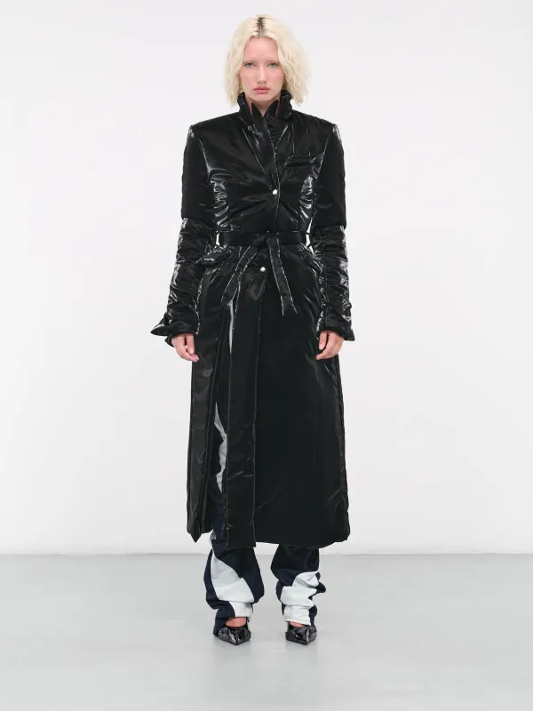 Black Signature Split Puffer Coat (903202-BLACK) sold by lorenzo
