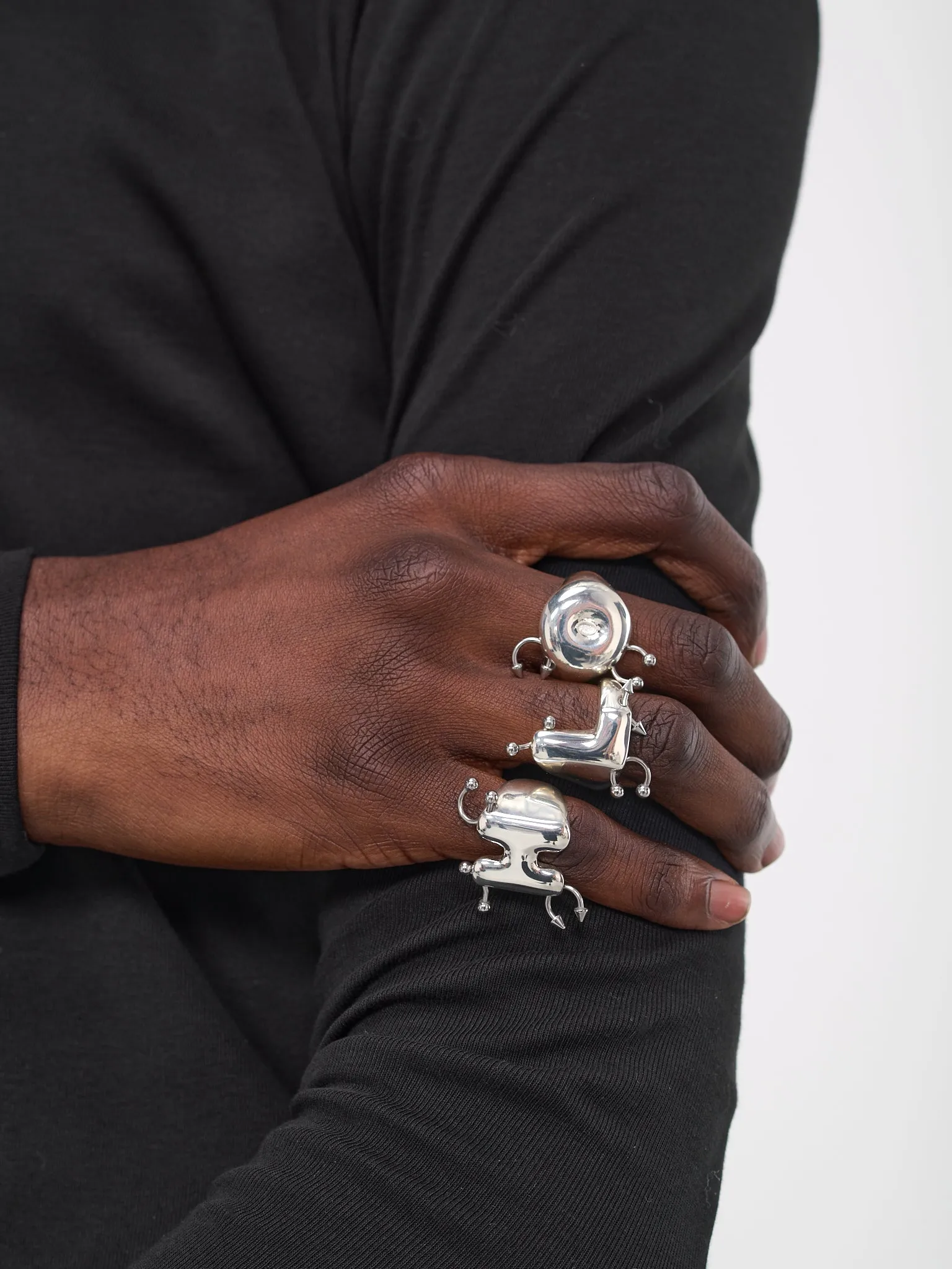 Pierced Bubble 'Y' Ring (BUBBLE-RING-Y) sold by lorenzo product image thumbnail 2