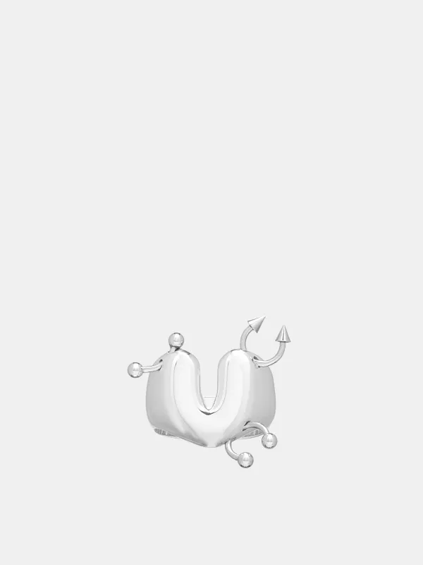 Pierced Bubble 'V' Ring (BUBBLE-RING-V) sold by lorenzo