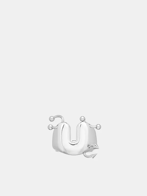 Pierced Bubble 'U' Ring (BUBBLE-RING-U) sold by lorenzo