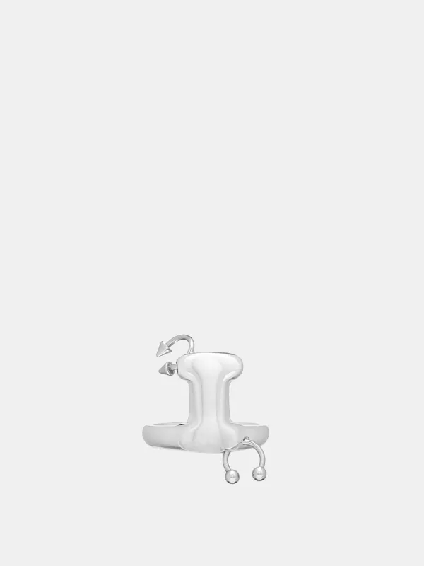 Pierced Bubble 'I' Ring (BUBBLE-RING-I) sold by lorenzo