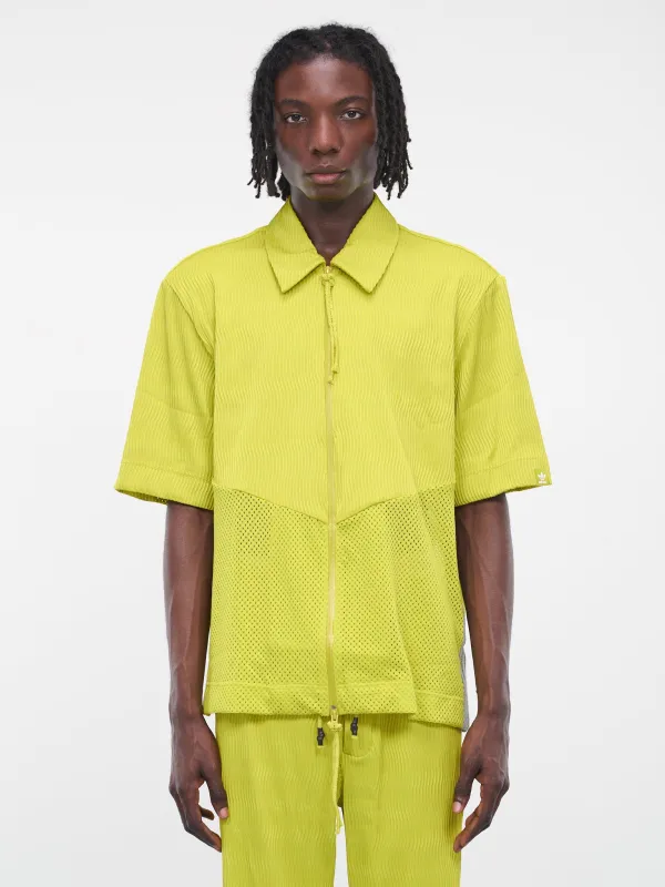 SFTM Zip Up Box Shirt (IK8595-LIME) sold by lorenzo