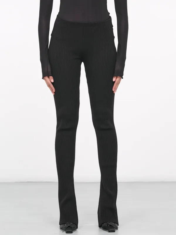 Buttoned Knit Pants (23-15-F-PA090-M057-BLACK) sold by lorenzo