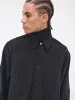 Paneled Shirt (OAU01-001-BLACK) sold by lorenzo