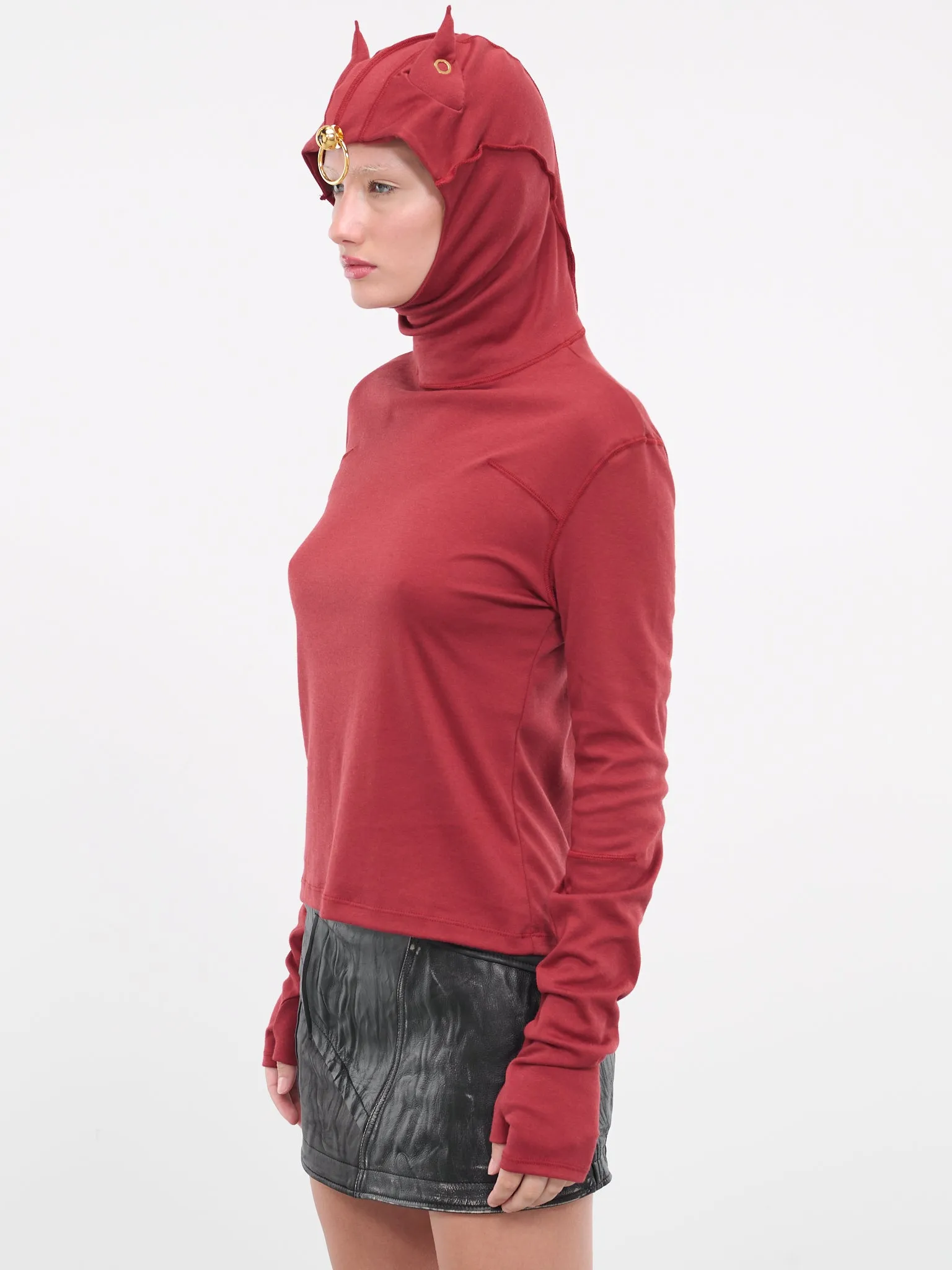 Mask Hoodie (UC2C1806-1-BORDEAUX) sold by lorenzo product image thumbnail 2