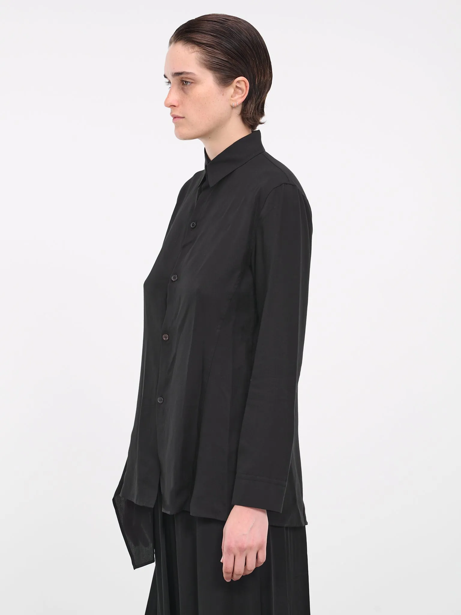 Long Poplin Shirt (FJ-B68-200-2-02-BLACK) sold by lorenzo product image thumbnail 2