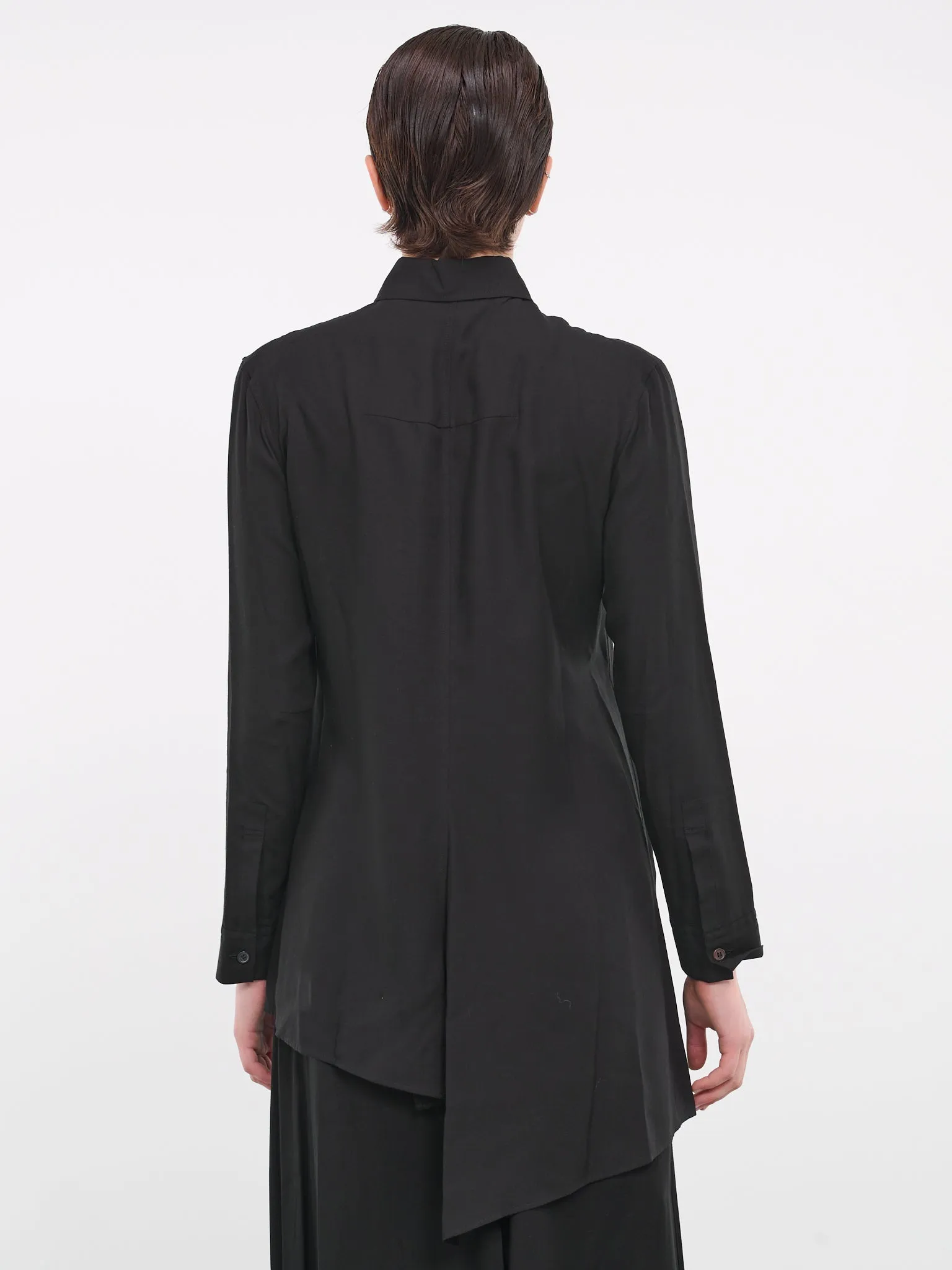 Long Poplin Shirt (FJ-B68-200-2-02-BLACK) sold by lorenzo product image thumbnail 3