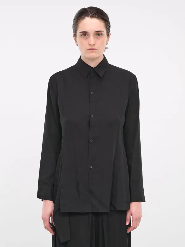 Long Poplin Shirt (FJ-B68-200-2-02-BLACK) sold by lorenzo