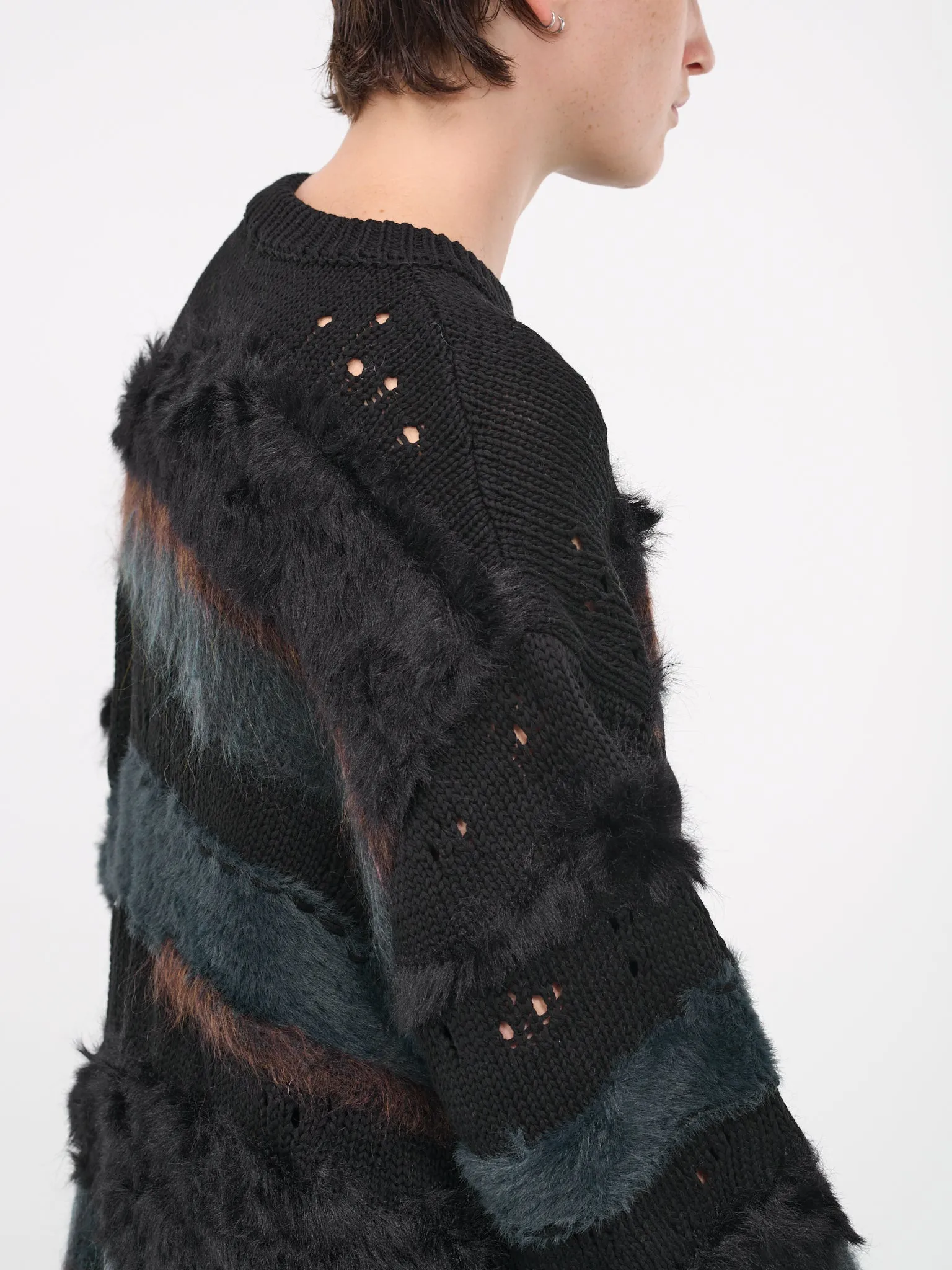 Stripe Knit Sweater (3X51W065-BLACK) sold by lorenzo product image thumbnail 5