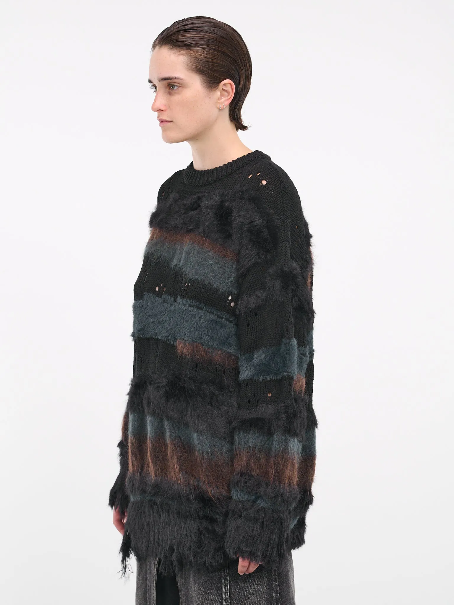 Stripe Knit Sweater (3X51W065-BLACK) sold by lorenzo product image thumbnail 2