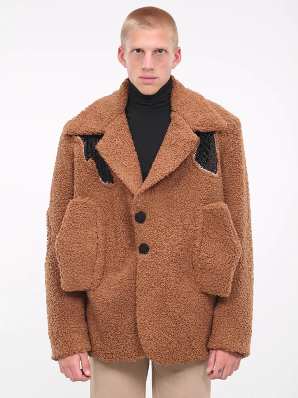 Teddy Cut-Out Jacket (J35-BEIGE-BLACK) sold by lorenzo