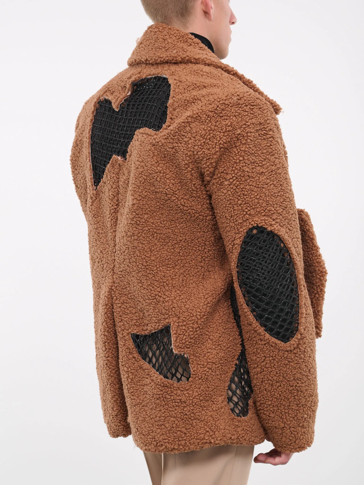 Teddy Cut-Out Jacket (J35-BEIGE-BLACK) sold by lorenzo product image thumbnail 5