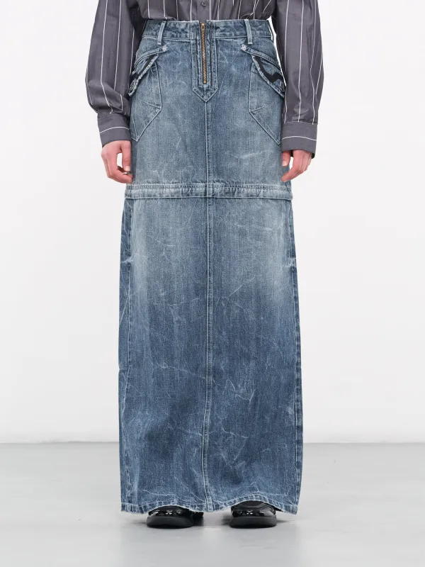 Zip-Off Denim Skirt (23232-NOUW-BLUE) sold by lorenzo