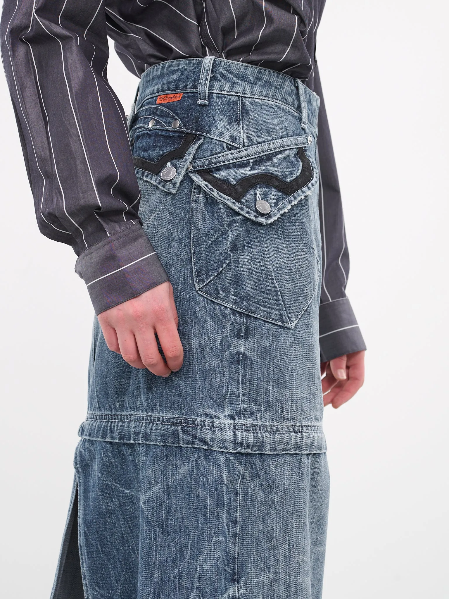 Zip-Off Denim Skirt (23232-NOUW-BLUE) sold by lorenzo product image thumbnail 5