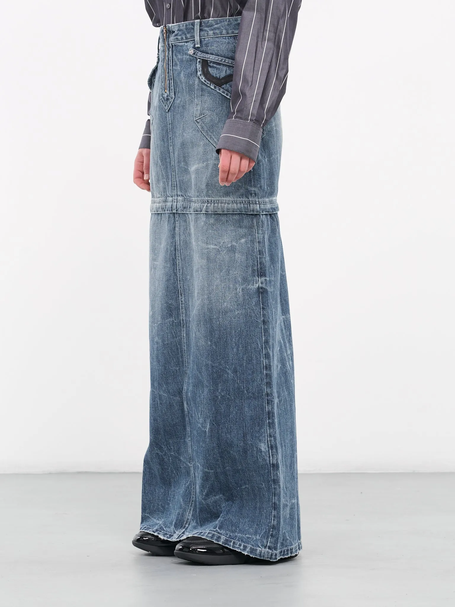 Zip-Off Denim Skirt (23232-NOUW-BLUE) sold by lorenzo product image thumbnail 2