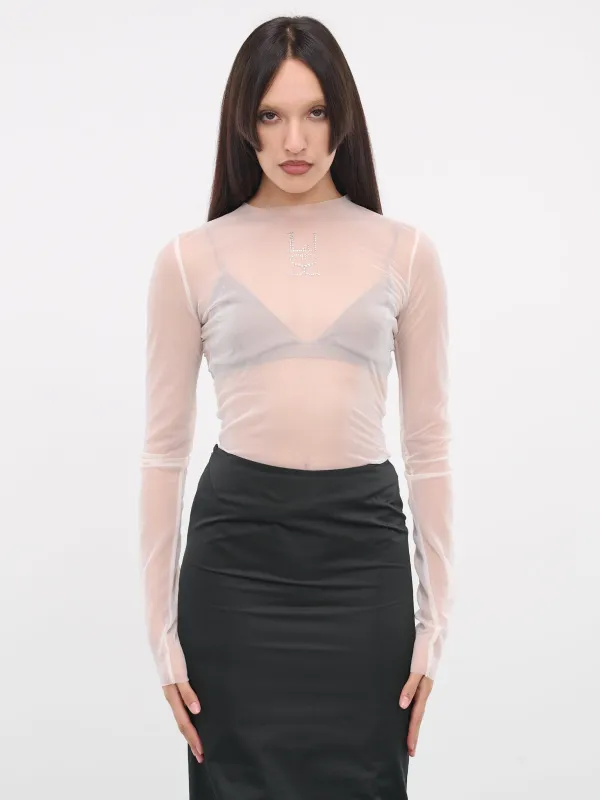 Mesh LdSS Crystal Tee (TP002UPL001-OFF-WHITE) made by Ludovic de Saint Sernin