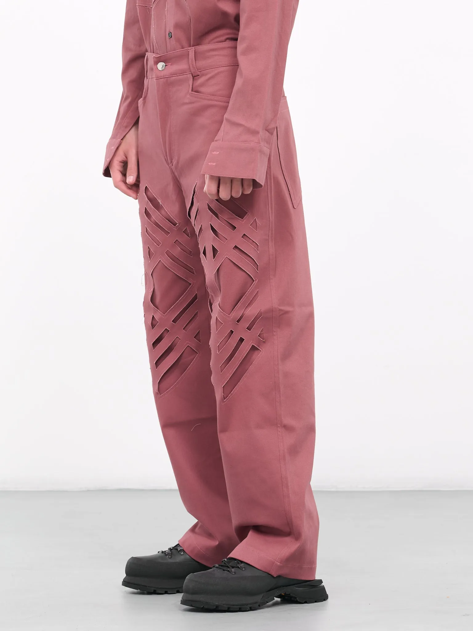 Laser-Cut Pants (PL-01G-F-DOUBLE-LASER-DUSTY-PI) sold by lorenzo product image thumbnail 2