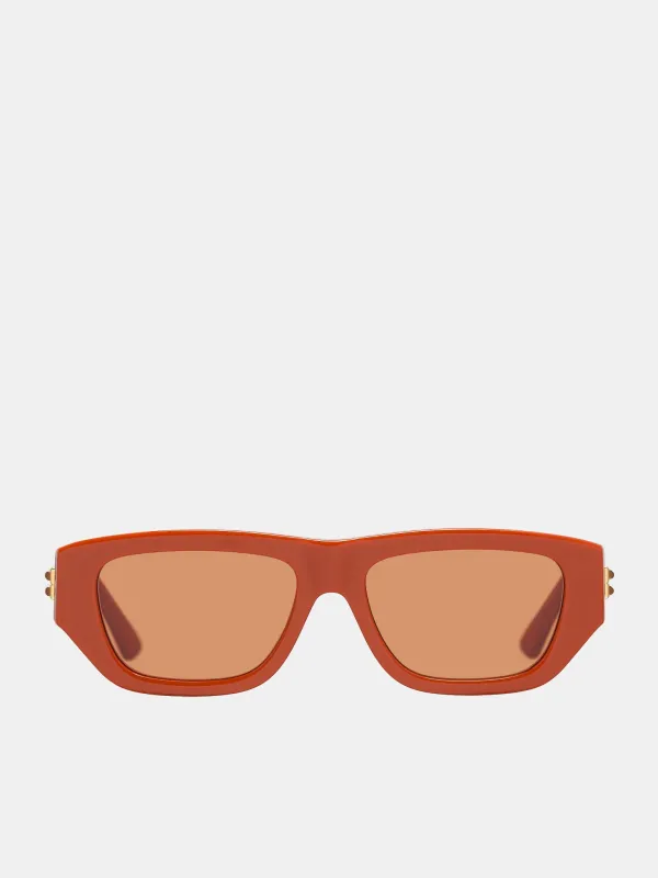 Bolt Rectangular Sunglasses (756434V2Q30-7505-ORANGE) sold by lorenzo