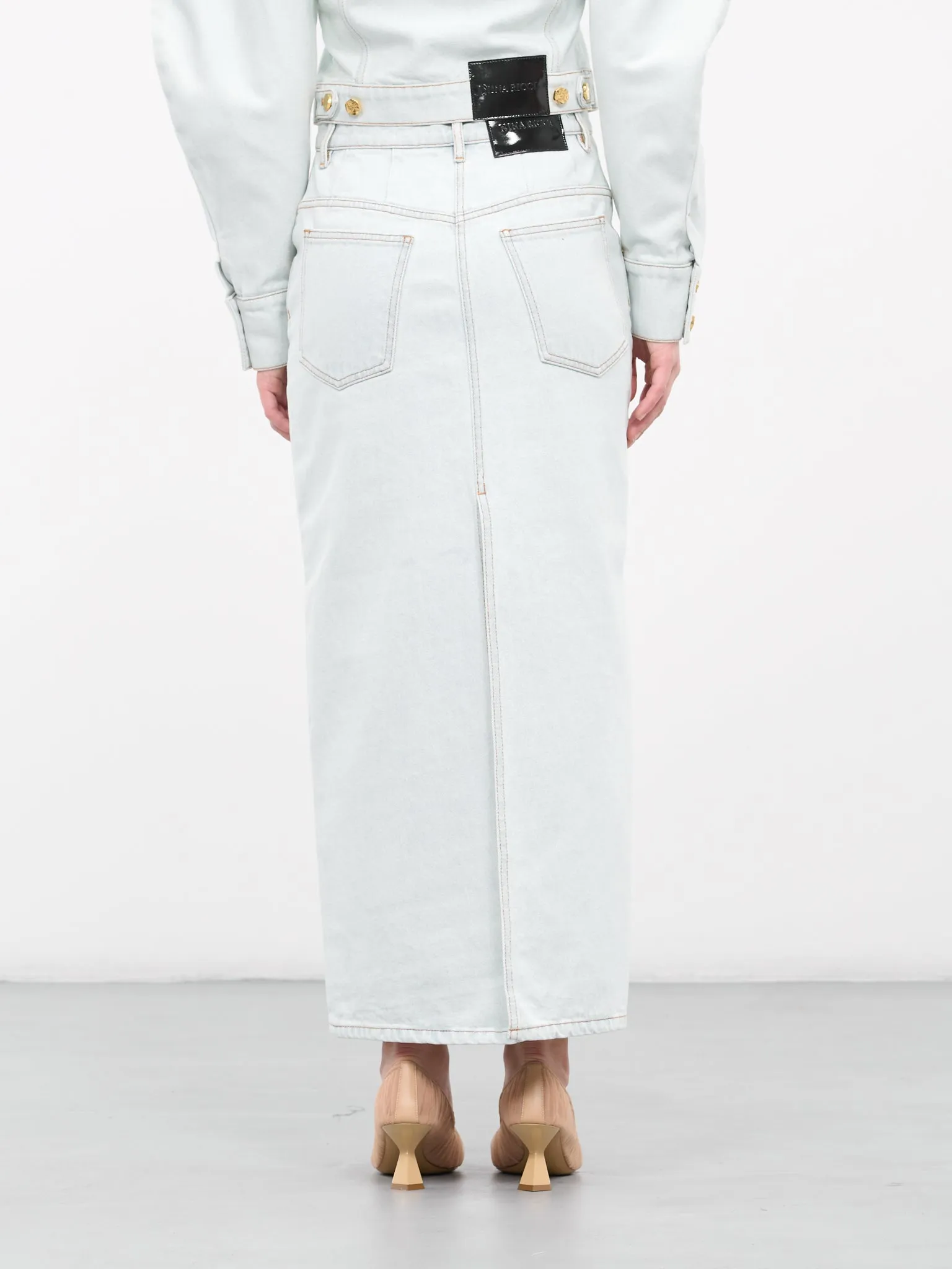 Long Denim Skirt (23ADJU006C01037-U4487-BLEU-DEL) sold by lorenzo product image thumbnail 3