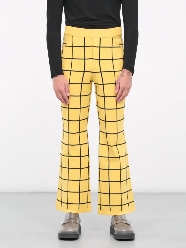 Checked Trousers (PUMG0035Q0-CHY56-YELLOW) sold by lorenzo