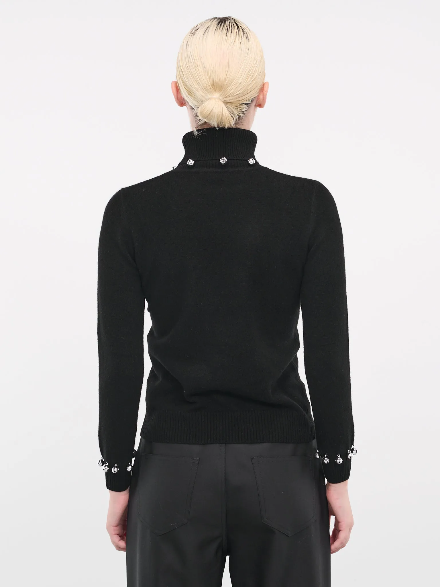Bell Turtleneck (TP02BK-EMBROIDERED-BLACK) sold by lorenzo product image thumbnail 3